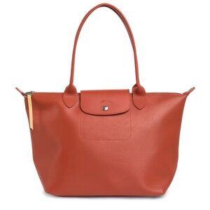 Longchamp Le Pliage City Large Shoulder Tote Bag Terracotta 100% AUTHNTC